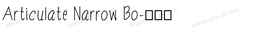Articulate Narrow Bo字体转换